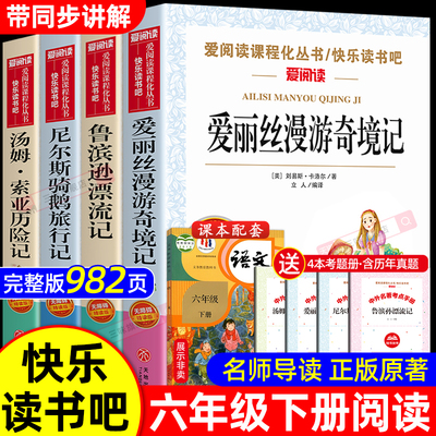 全4册爱丽丝漫游奇境记六下必读