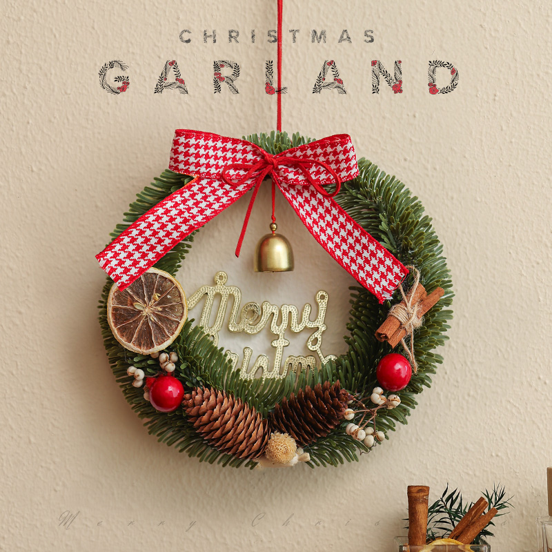 圣诞节装饰品诺贝松花环挂饰