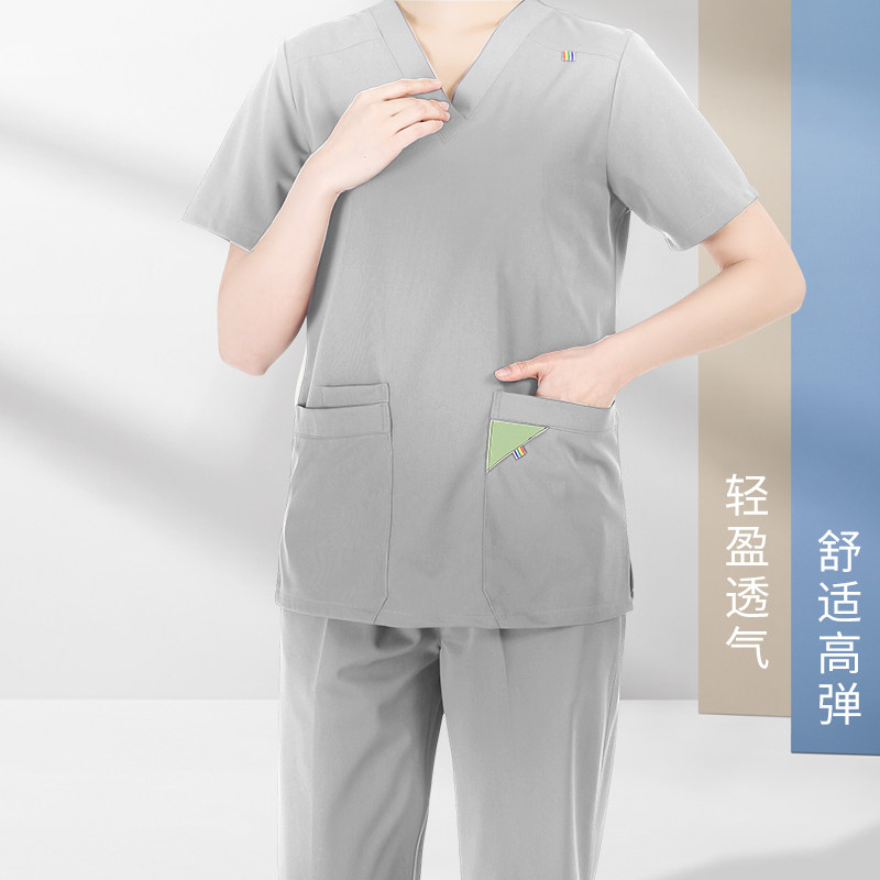 手术室洗手衣弹力速干短袖夏装