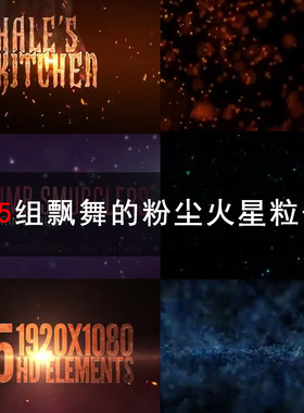 75组飘舞的粉尘火星粒子AE/PR/FCPX视频素材带透明通道 SC025