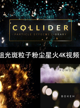 AE PR EIDUS FCPX 155组彩带光斑粒子粉尘星火4K视频素材 SC030