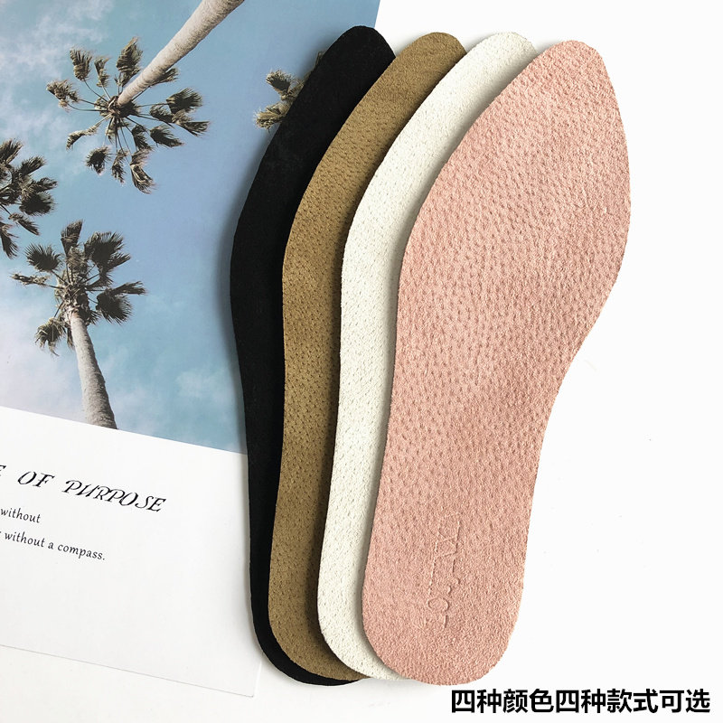 真皮鞋垫女秋冬透气吸汗防滑尖头方 圆头高跟鞋单鞋猪巴真皮鞋垫