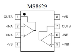 原装MS8629/M输出轨到轨高精度低失调运放最低噪声自稳MSOP8/SOP8