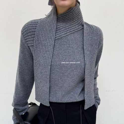 class韩国直邮120111 Lamagie femme 韩代2025  设计款飘带毛衣