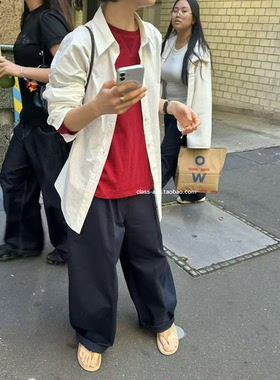 class韩国直邮030419 self service 韩代2026款  棉1oo宽松衬衫