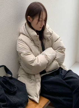 class韩国直邮110220 OBJECT 韩代2025款 鸭绒8:2连帽羽绒服