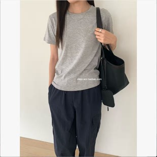 韩现class韩国直邮052509 MONIQUE 韩代2026款  Q弹百搭短袖T