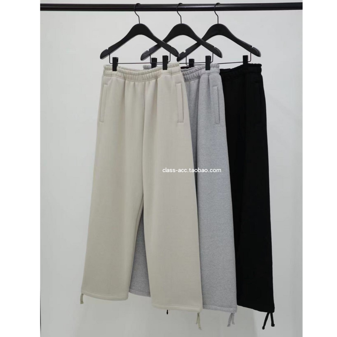 class韩国直邮121702 OBJECT 韩代2025款  松紧腰加绒卫裤