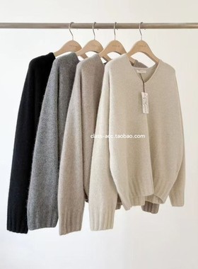 韩现class韩国直邮102808 OUNCE 韩代2025款  一片式V领毛衣