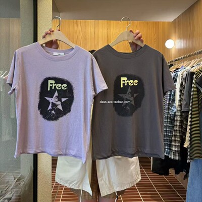 class韩国直邮1032201 Choi 韩代2026款  美式星星短袖T