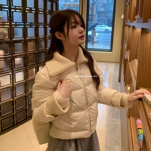 class韩国直邮122803 VEGETABLE 韩代2025款 鸭绒8:2针织领羽绒服