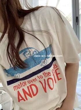 class韩国直邮1032701 THE ABLE 韩代2026款  小汽车短袖T