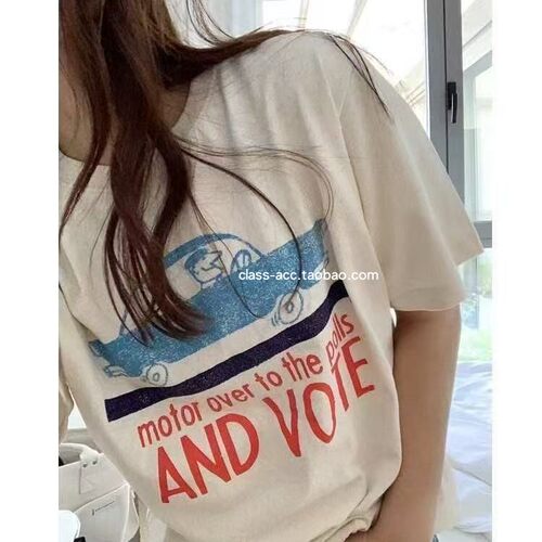 class韩国直邮1032701 THE ABLE 韩代2026款  小汽车短袖T