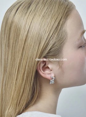 现class日本代购120503 2025款  鬼马设计师goldy 科技感串珠耳饰