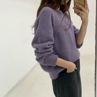 class韩国直邮111701 LEGACY BONE韩代2025款  一片式无拼接毛衣