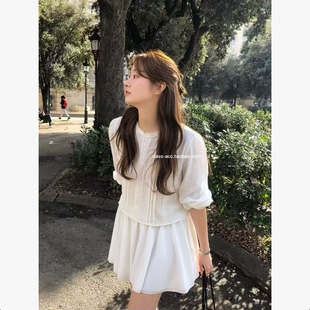 class韩国直邮1031911 韩代2026款 蕾丝花边圆领小衫 OUNCE