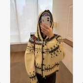 ONE MONE 韩代2025福利款 class韩国直邮011409 费尔岛毛衣开衫