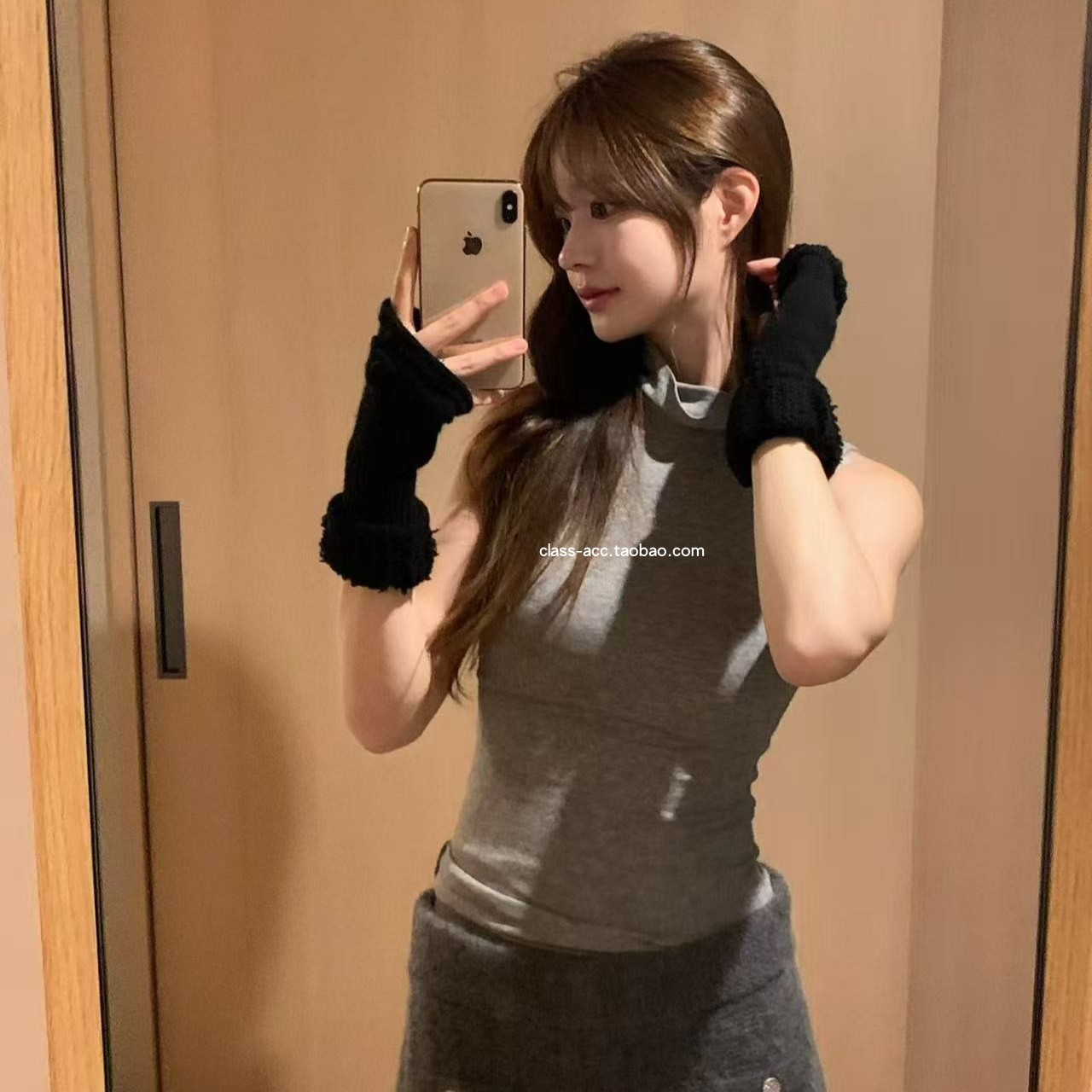 class韩国直邮120720 VEGETABLE 韩代2025款  堆堆领无袖背心打底