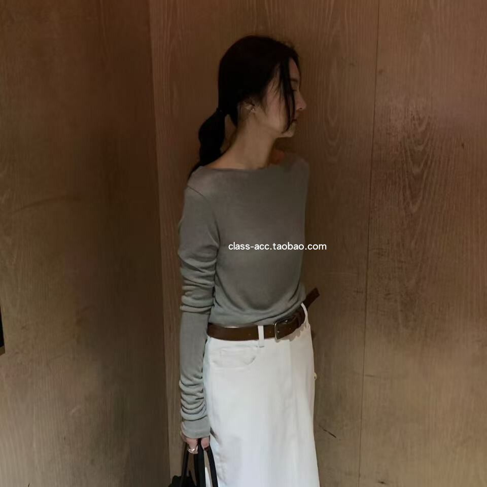 class韩国直邮110502 UNDERSON 韩代2025款  天丝羊毛打底T