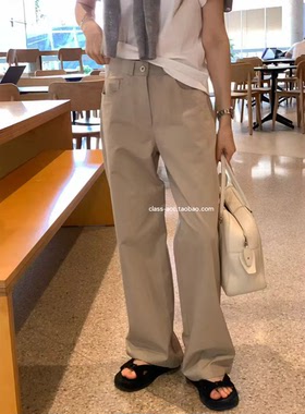 class韩国直邮031203 OUNCE 韩代2026款   棉1oo直筒休闲裤