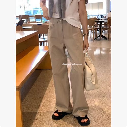 class韩国直邮031203 OUNCE 韩代2026款   棉1oo直筒休闲裤