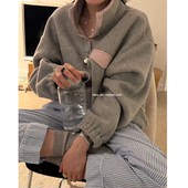 class韩国直邮111006 摇粒绒卫衣 MONE联名款 OUNCE 韩代2025