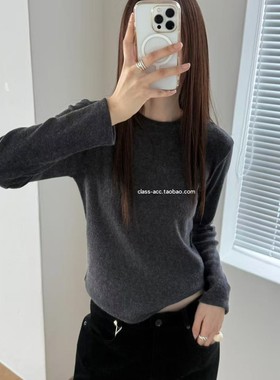 class韩国直邮102201 AND THE 韩代2025款 经典百搭兔毛打底T