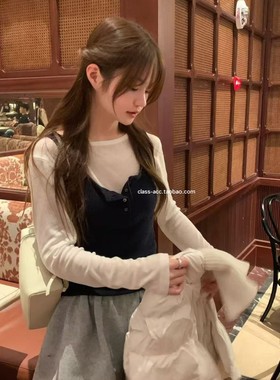 class韩国直邮122802 VEGETABLE 韩代2025款  秋冬磨毛纽扣背心