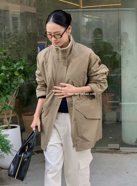 class韩国直邮110609 LOFN 韩代2025款  小立领棉服外套