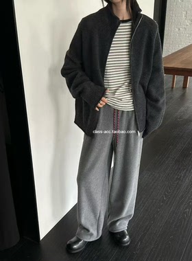 class韩国直邮111109 MUCH 韩代2025款  松紧腰可束脚摇粒绒卫裤