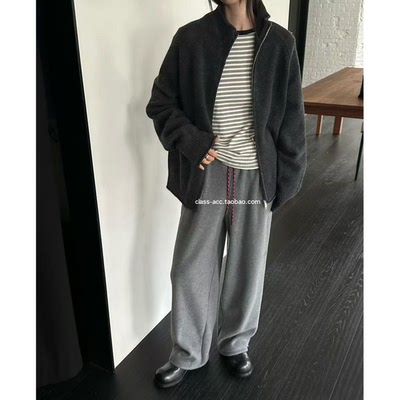 class韩国直邮111109 MUCH 韩代2025款  松紧腰可束脚摇粒绒卫裤