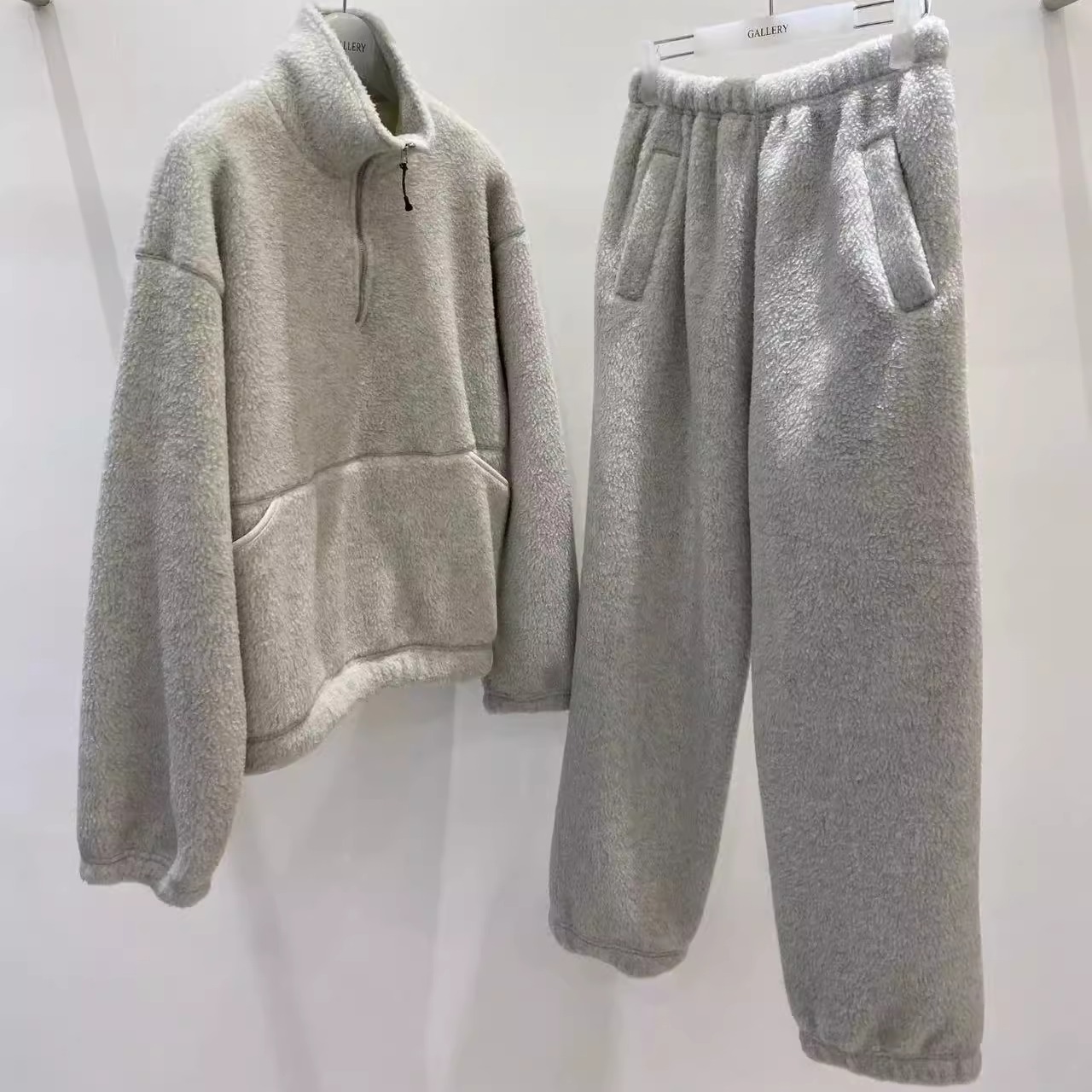 class韩国直邮111801 gallery韩代2025款摇粒绒半拉链卫衣套装