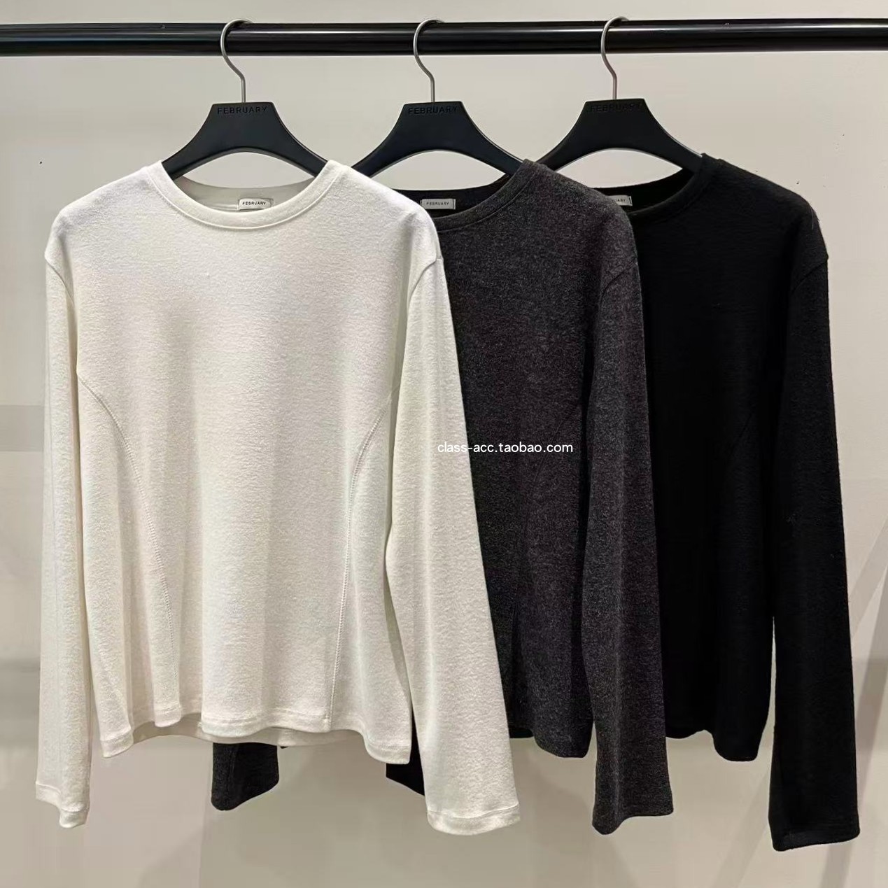 class韩国直邮111209 FEBRUARY.11 韩代2025款 软糯厚实长袖打底T