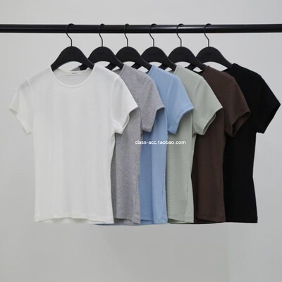 韩现class韩国直邮1032915 OBJECT 韩代2026款  百搭圆领短袖T
