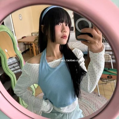 class韩国直邮011905 more than 韩代2026款  假两件点点T