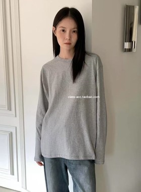 class韩国直邮110214 OBJECT 韩代2025款  后背中线大版磨毛T