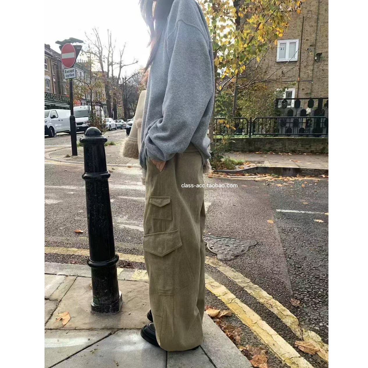 class韩国直邮120213 UNDERSON 韩代2025款  可束脚大口袋工装裤