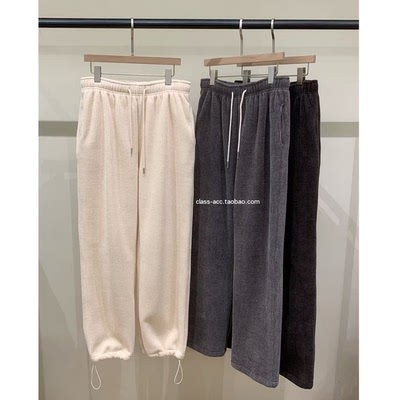 class韩国直邮121502 Gilli 韩代2025款秋冬保命加厚绒可束脚卫裤