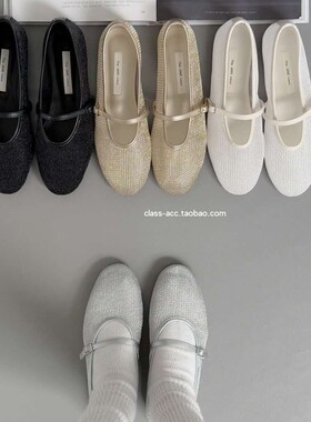 class韩国直邮030518  韩代2026桃子自留款  镂空网纱一字带鞋子