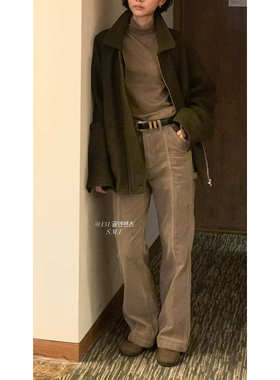 国现class韩国直邮111906OVER RICH韩代2025款灯芯绒带弹力加绒裤