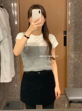 国现class韩国直邮121105 OUNCE 韩代2025款  加绒灯芯绒小短裙