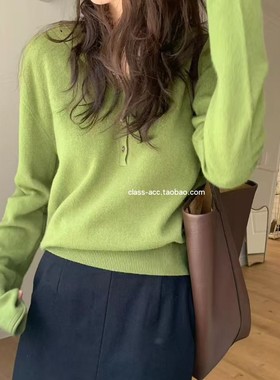 class韩国直邮111120 plate 韩代2025款  羊毛1oo连帽毛衣