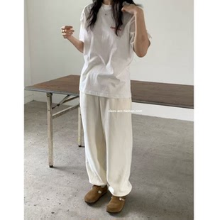 松紧腰束脚加绒厚实卫裤 韩代2025款 EST class韩国直邮110601