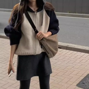 class韩国直邮112414 羊毛1oo拉链毛衣外套 OUNCE韩代2025款