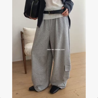 class韩国直邮012015 ANOU 韩代2026款  松紧腰阔腿卫裤