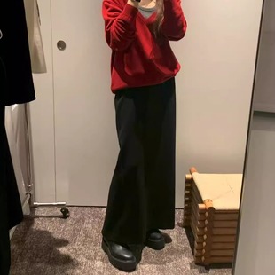 class韩国直邮112420 内里加薄绒西服料半裙 OUNCE韩代2025款