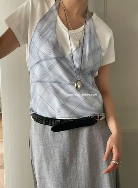 class韩国直邮011804 atmosphere 韩代2026款  网纱挂脖吊带