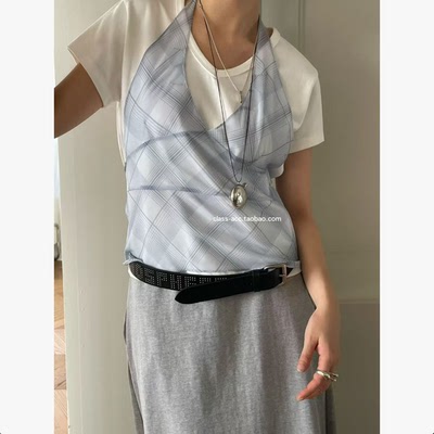 class韩国直邮011804 atmosphere 韩代2026款  网纱挂脖吊带