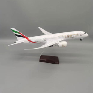 热卖45cm飞机模型空客B787阿联酋B787航空模型B787 Emirates带轮