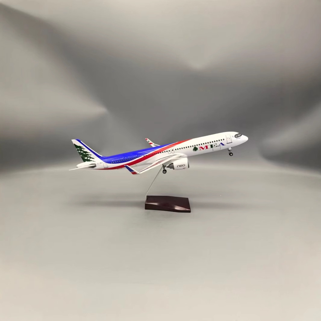 47cm黎巴嫩A321航空 黎巴嫩321客机民航仿真飞机模型摆件商务